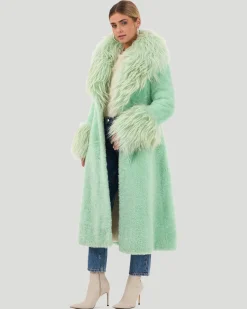 Select Cashmere Goat Short Coat With Select Goat Collar And Cuffs