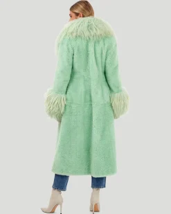 Select Cashmere Goat Short Coat With Select Goat Collar And Cuffs