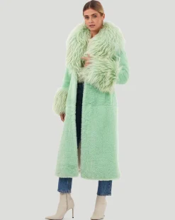 Select Cashmere Goat Short Coat With Select Goat Collar And Cuffs