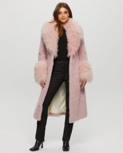 Select Cashmere Goat Short Coat With Select Mongolian Goat Shawl Collar And Cuffs