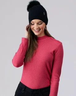 Select Cashmere Hat With Toscana Shearling Lamb Pompom