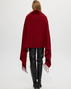 Select Cashmere Stole With Toscana Shearling Lamb Trim