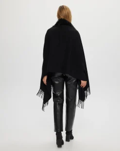 Select Cashmere Stole With Toscana Shearling Lamb Trim