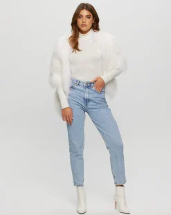 Select Lamb Stole With Grosgrain Ribbon