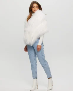 Select Lamb Stole With Grosgrain Ribbon