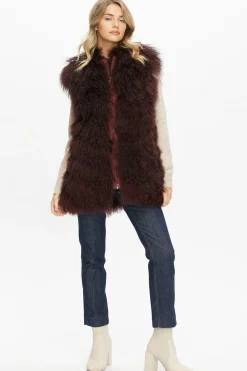 Select Mongolian Goat Zip Vest