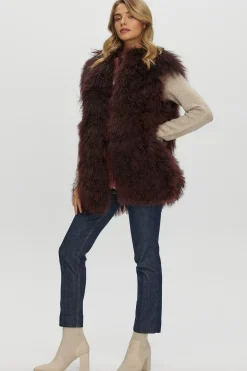 Select Mongolian Goat Zip Vest