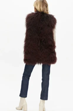 Select Mongolian Goat Zip Vest