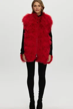 Select Mongolian Goat Zip Vest