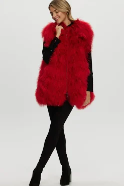 Select Mongolian Goat Zip Vest