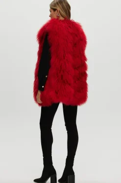 Select Mongolian Goat Zip Vest