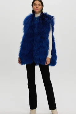 Select Mongolian Goat Zip Vest