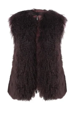 Select Mongolian Goat Zip Vest