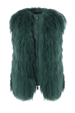 Select Mongolian Goat Zip Vest