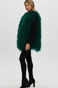 Select Mongolian Goat Zip Vest