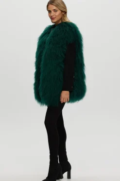 Select Mongolian Goat Zip Vest