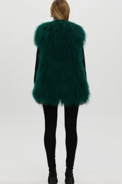 Select Mongolian Goat Zip Vest