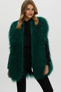 Select Mongolian Goat Zip Vest