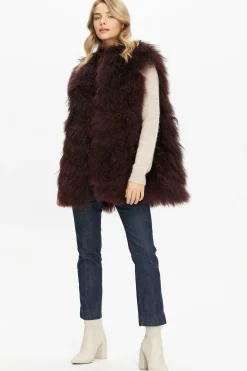 Select Mongolian Goat Zip Vest