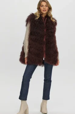 Select Mongolian Goat Zip Vest