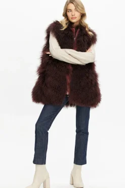 Select Mongolian Goat Zip Vest