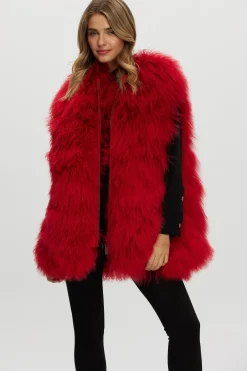 Select Mongolian Goat Zip Vest