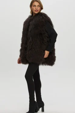 Select Mongolian Goat Zip Vest