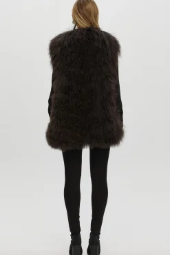 Select Mongolian Goat Zip Vest