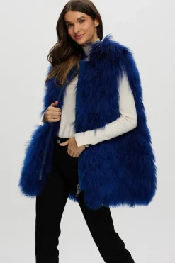 Select Mongolian Goat Zip Vest