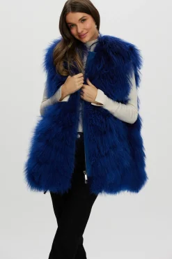 Select Mongolian Goat Zip Vest