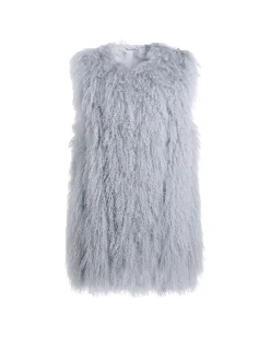 Select Mongolian Lamb Vertical Layer Vest