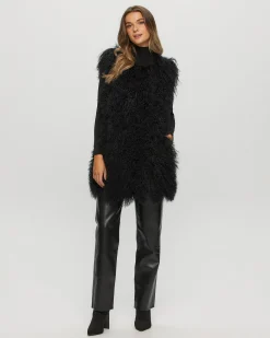 Select Mongolian Lamb Vertical Layer Vest