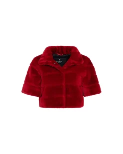 Select Shearling Lamb Bolero With Cropped Sleeves