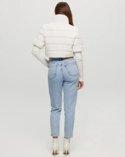 Select Shearling Lamb Bolero With Cropped Sleeves