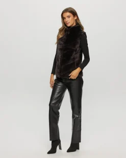 Select Shearling Lamb Chevron Vest