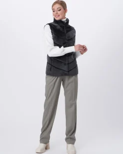 Select Shearling Lamb Chevron Vest