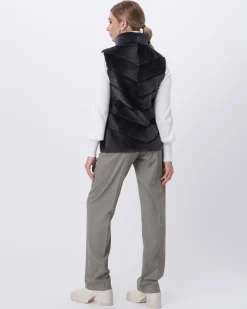 Select Shearling Lamb Chevron Vest