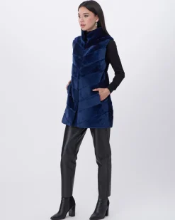 Select Shearling Lamb Chevron Vest