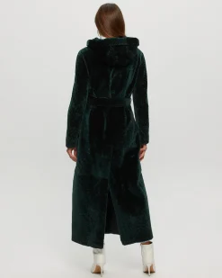 Select Shearling Lamb Coat With Hood
