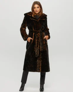 Select Shearling Lamb Coat With Hood