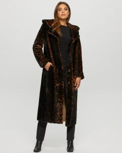 Select Shearling Lamb Coat With Hood