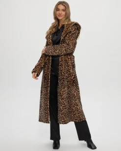 Select Shearling Lamb Coat With Hood