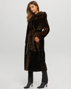 Select Shearling Lamb Coat With Hood
