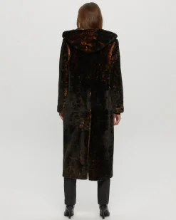 Select Shearling Lamb Coat With Hood
