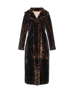 Select Shearling Lamb Coat With Hood