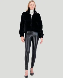 Select Shearling Lamb Horizontal Zip Jacket