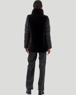 Select Shearling Lamb Jacket With Detachable Quilted Sleeves