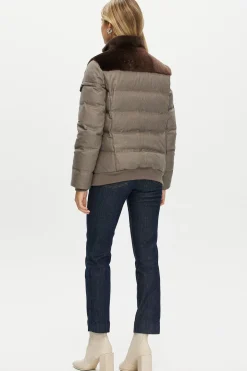 Select Shearling Lamb Jacket With Loro Piana Cashmere & Wool Down Sleeves And Back