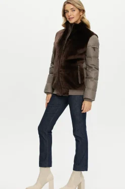 Select Shearling Lamb Jacket With Loro Piana Cashmere & Wool Down Sleeves And Back