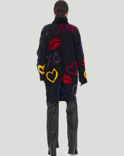 Select Shearling Lamb Stroller With Intarsia And Zipper